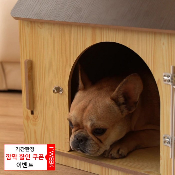 아이위크 반려견 애견 우드 케이지 사계절 펫 집, 원목블랙, 1개 아이위크 반려견 애견 우드 케이지 사계절 펫 집, 원목블랙, 1개