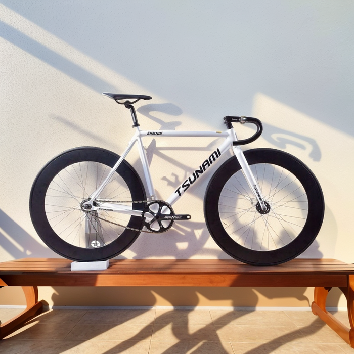 쓰나미픽시자전거 70와이드 화이트 SNM100 전후방브레이크포함