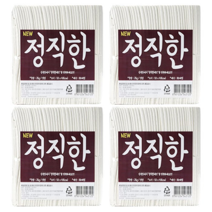정직한패드 90 x 65cm 초특대형 65g 소형견용 30매 x 4팩