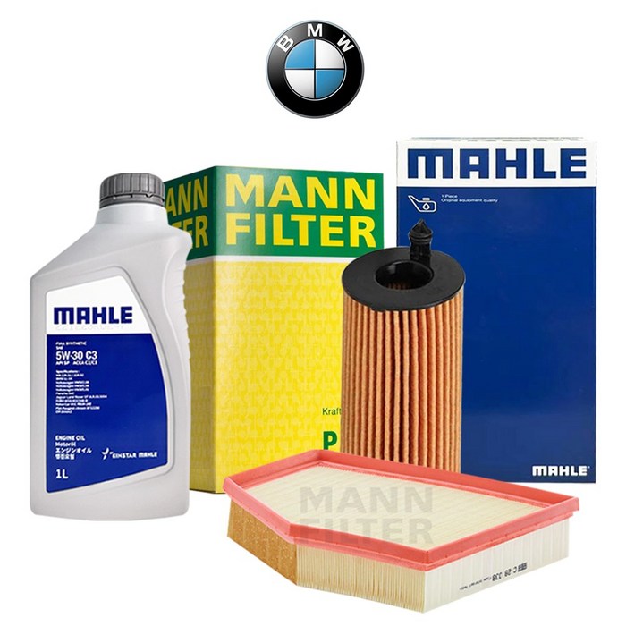BMW 엔진오일 교체 세트 520d 525d F10 디젤 MANN MAHLE 10년16년, 단일상품, 1세트