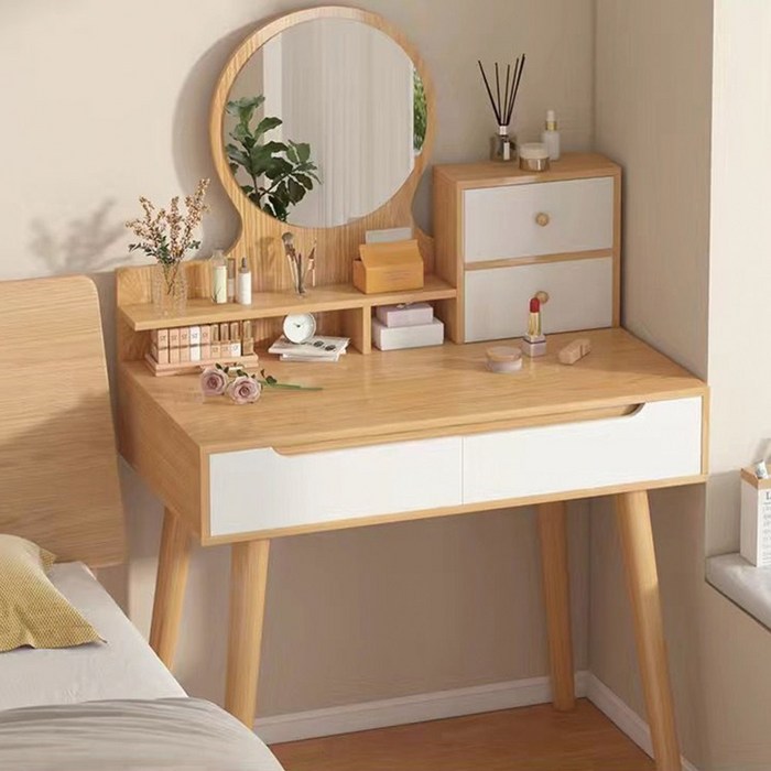 Zzang Room 다용도 수납 침실 스탠드 거울 화장대 캐비닛