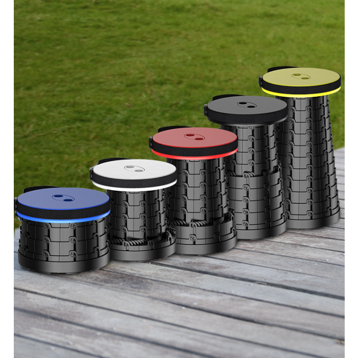 다용도 휴대용 폴딩 자바라 높이조절 접이식 의자 캠핑 낚시 등산 백패킹, 블루, 단일상품, 1개