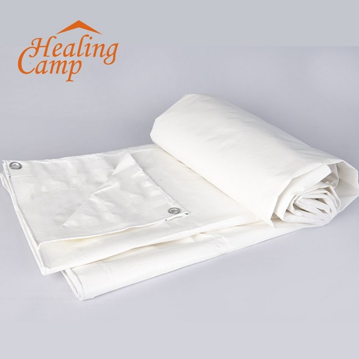 방수포 그라운드시트 타포린 캠핑용 텐트 방수포 힐링캠프 천막 제작전문, 흰색