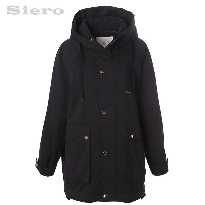 시에로 SIERO 아웃포켓 야상형 오버핏 패딩 점퍼 SI4JPF161 330173