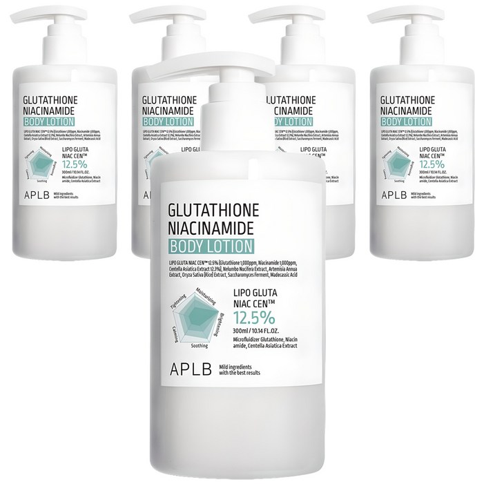 APLB 글루타치온 나이아신아마이드 바디로션, 300ml, 5개