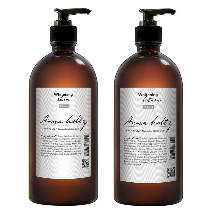 안나홀츠 화이트닝 스킨 300ml 로션 300ml 세트, 1세트