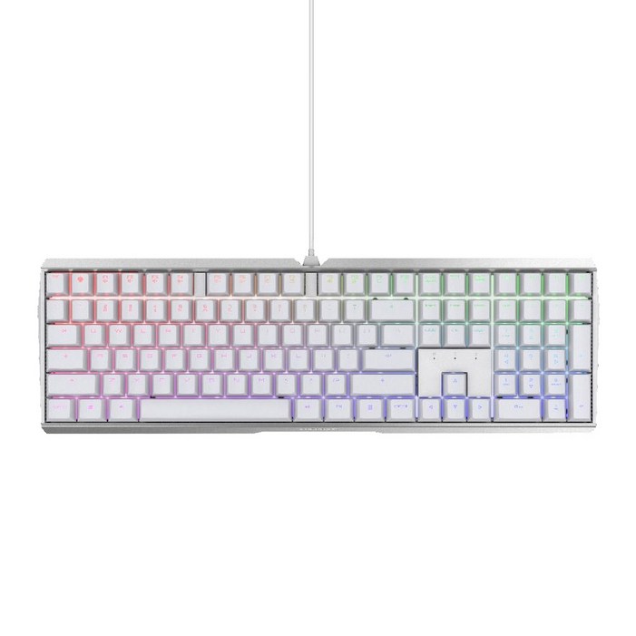 CHERRY 기계식 유선 일반형 키보드, 화이트, MX BOARD 3.0S RGB  저소음적축, 적축