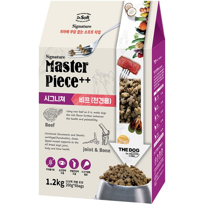 더독 전연령용 닥터소프트 명작 시그니쳐 비프 습식사료, 소, 1.2kg, 1개 더독 전연령용 닥터소프트 명작 시그니쳐 비프 습식사료, 소, 1.2kg, 1개