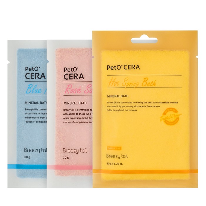 페토세라 반려동물 홈스파 입욕제 3종 30g 세트