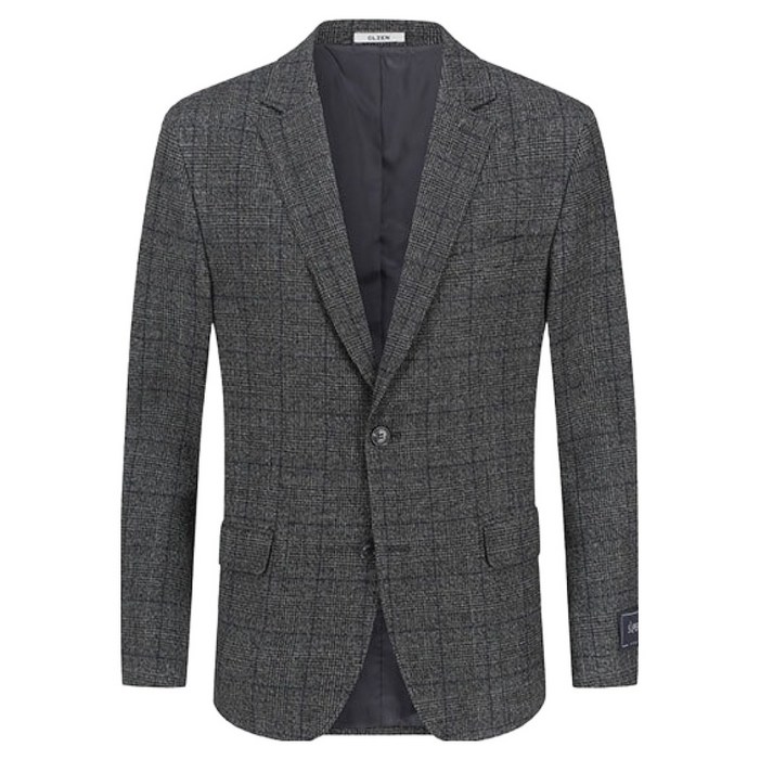 올젠 남성용 스탠다드핏 체크 자켓 ZOD4KG1313