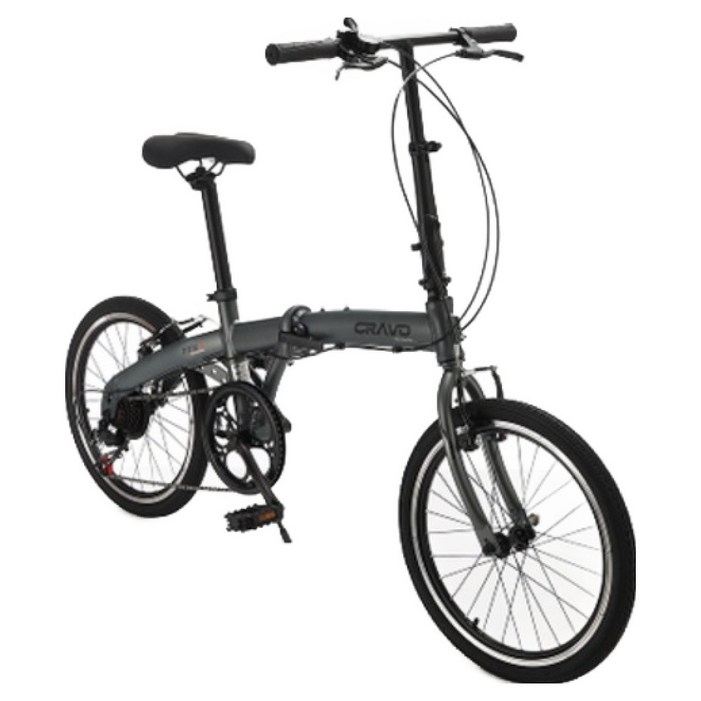 시마노 크라보 FFV7 미니벨로 시마노 7단 접이식 자전거, 티타늄 그레이, 153cm, 1개