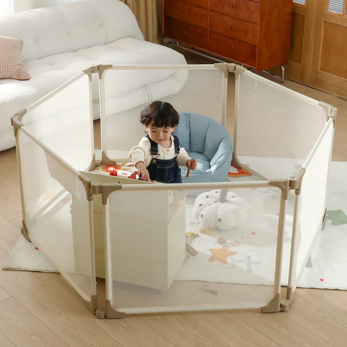 라비베베 유아용 하이가드 플레이펜스 안전문, 베이지