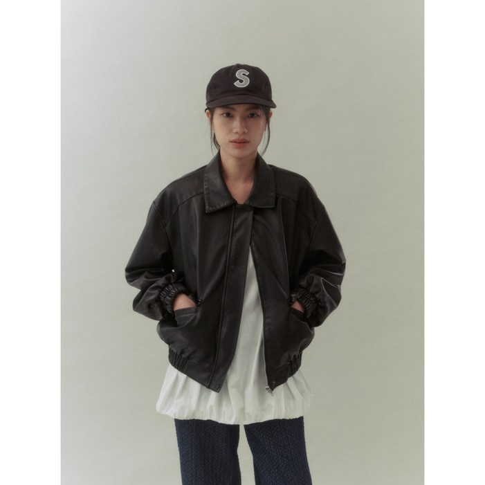 24FW 재입고 워싱 레더 블루종 점퍼 자켓 24FW 재입고 워싱 레더 블루종 점퍼 자켓