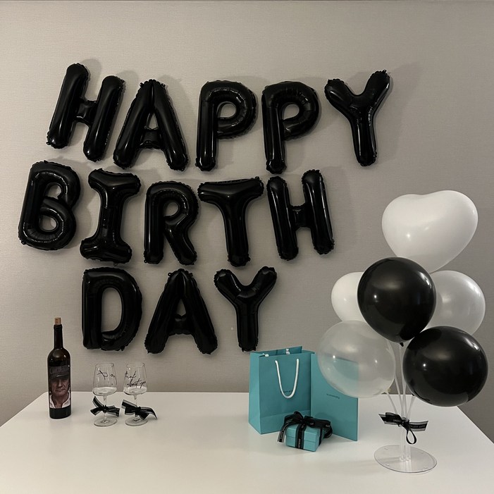 하피블리 연인 생일이벤트 풍선 가랜드 생일 파티 용품 세트 하피블리 연인 생일이벤트 풍선 가랜드 생일 파티 용품 세트