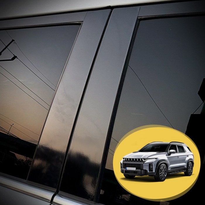 ERK 토레스 필러 포스트 포인트 컬러 데칼 스티커 윈도우 기둥 몰딩 차량용 튜닝 필름