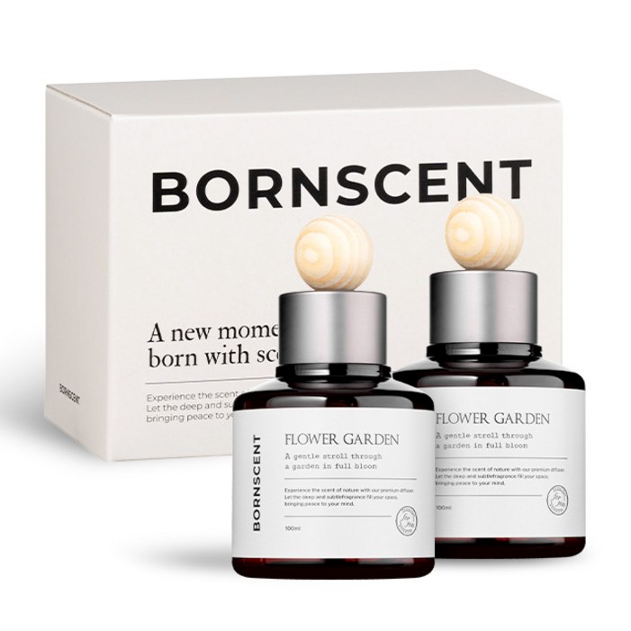 본센트 명품 차량용 방향제 100ml 2개입, 1세트, 플라워가든