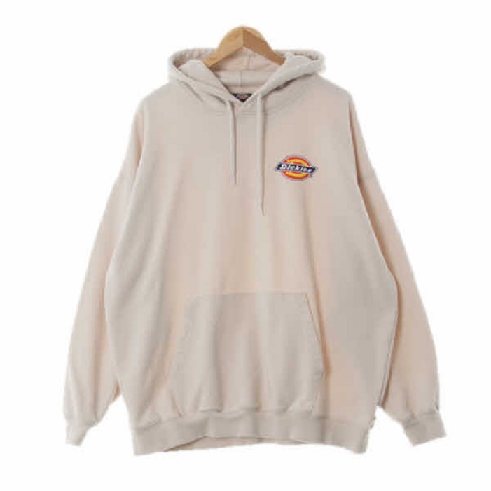 7275 디키즈 라이트베이지 프린팅 면혼방 로고오버핏후드티 XL