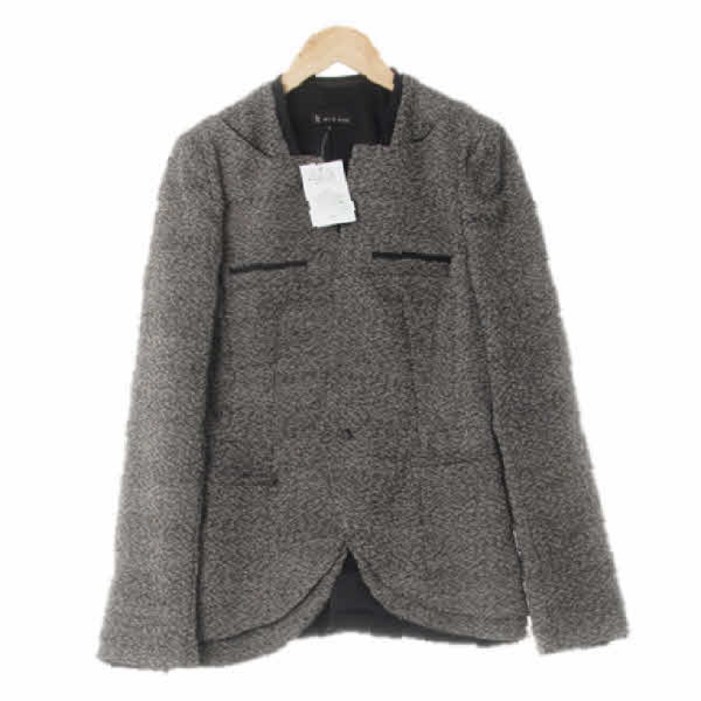 9958 잇미샤 블랙 울혼방 보카시트위드배색블레이저 8894165