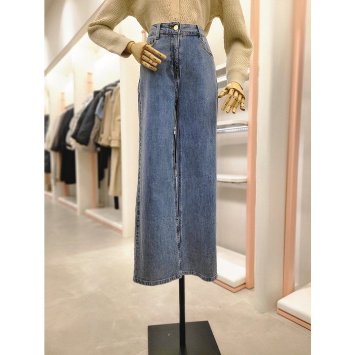 잇미샤 [잇미샤] 여성 워시드 스트레이트 데님 팬츠 (ITO9DPT770)