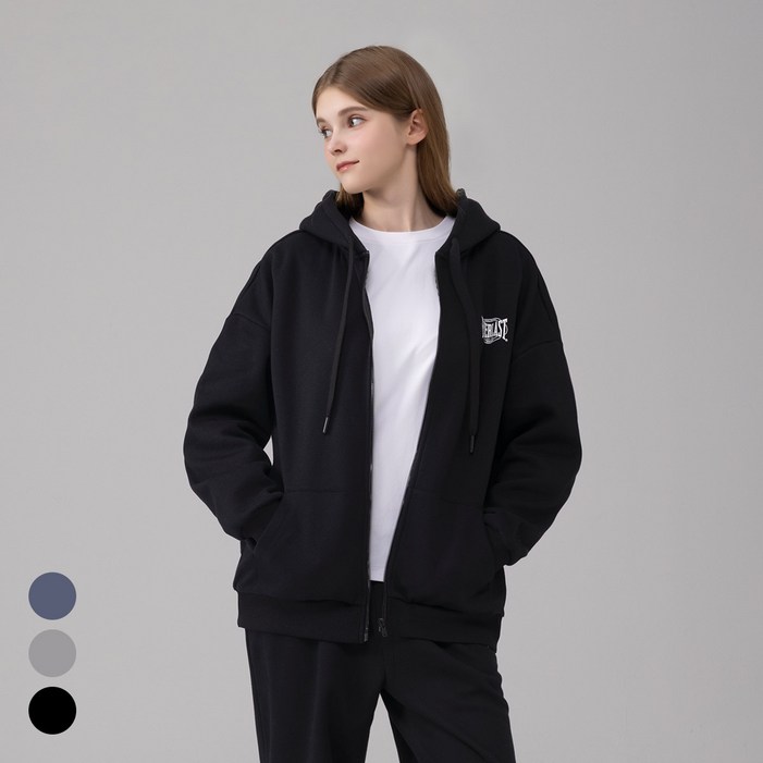 에버라스트 여성 기모 후드집업 스웨트 자켓