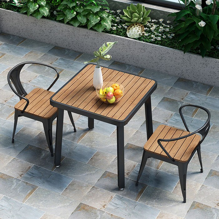 야외테이블 테라스 철제 야외용테이블 케이가든 2인 세트 incan700