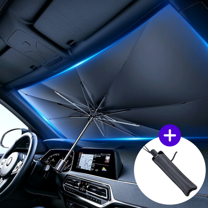 오너백 여름 차량햇빛가리개 우산형, 블랙, 1개
