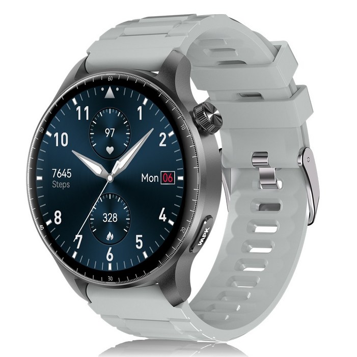 와피크 AI운동인식 블루투스 통화가능 스마트워치 ST50 1.52인치 AMOLED 대화면 한글판, GPS 블루투스, 3.8cm, 실버