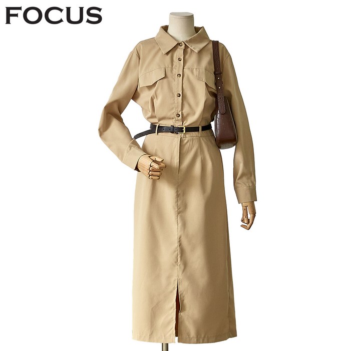 포커스 코튼벨트원피스 FBS3B7POP0140BP