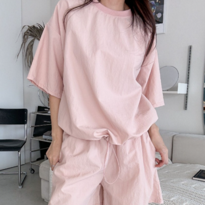 어니클 국내제작 시원한 밴딩 아노락 상하세트