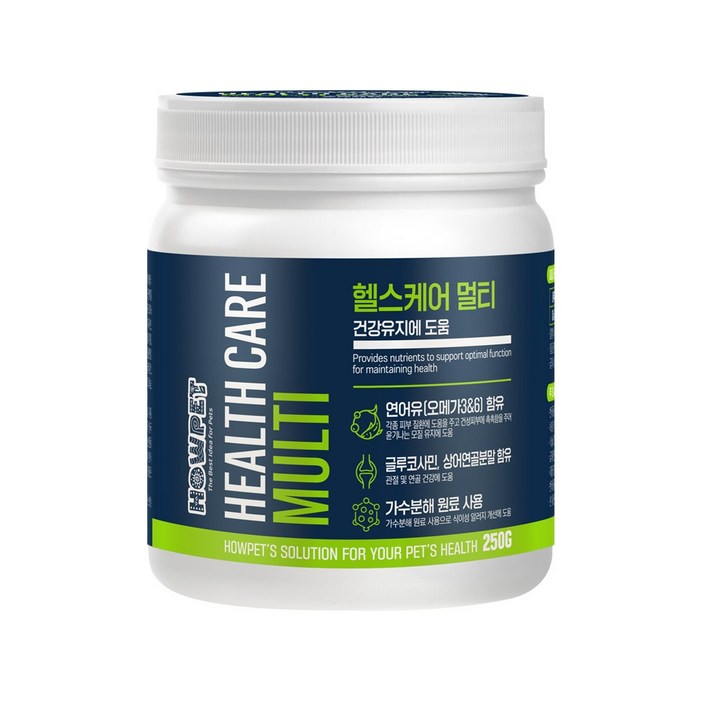 하우펫 헬스케어 멀티 종합 영양제 250g 알러지예방 피부질환 관절건강 연골보호