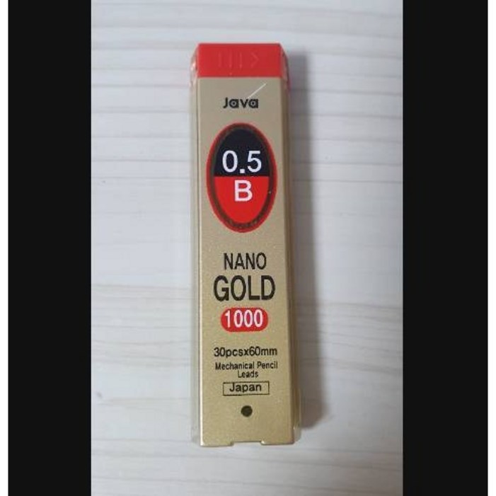 자바펜 나노골드 1000 B 샤프심, 0.5mm, 12개 문구/오피스
