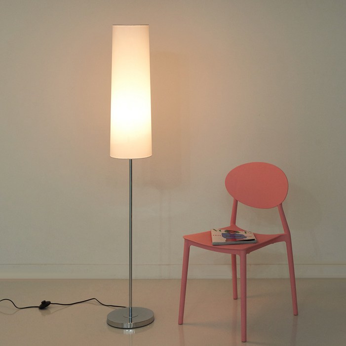 심플 원통 장스탠드 전구무료증정, 크롬