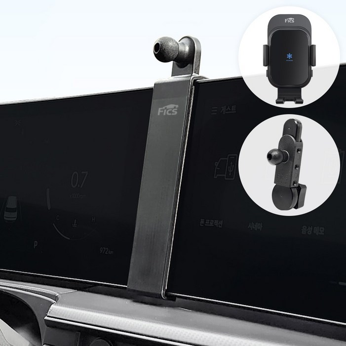 픽스 글로벌 싼타페 MX5 24년 페이스리프트 이후 차량용 핸드폰 충전거치대 세트, 1개