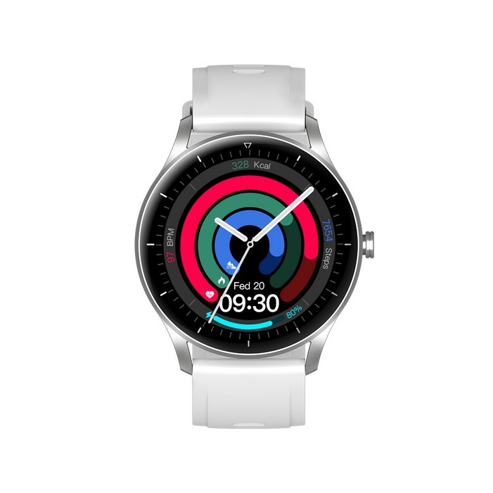 PEJE GPS 운동 및 걸음 수 측정 24시간 건강 모니터링 블루투스 통화 스마트워치, 은색, 4.9cm, GPS  블루투스