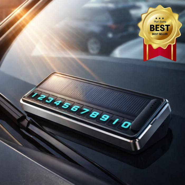 태양광 충전 LED 차량용 주차번호판