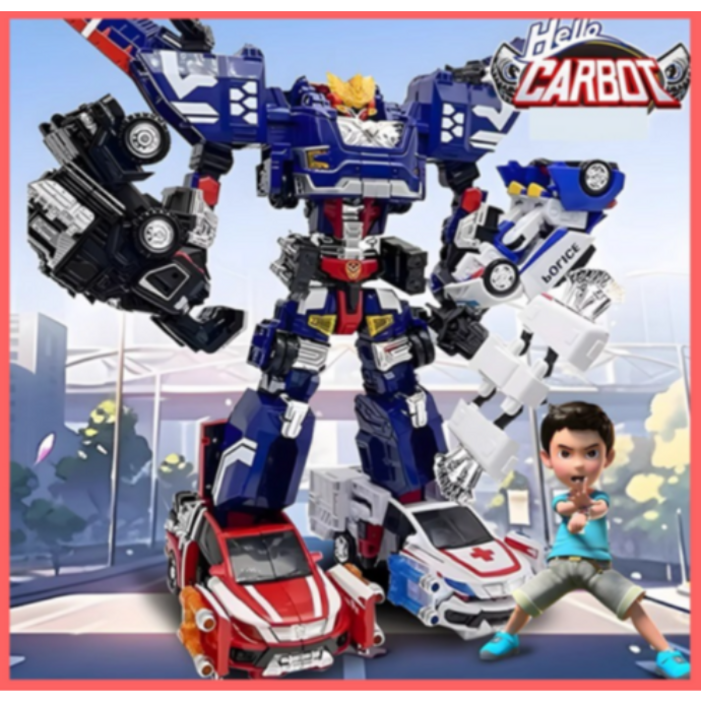 헬로카봇 펜타스톰X 합체 변신 로봇 5대 자동차 합체 장난감 중형 어린이 생일선물
