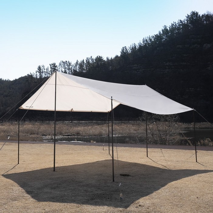 카르닉 치즈쉐이드 렉타 타프 대형 그늘막, 아이보리 M4.4m
