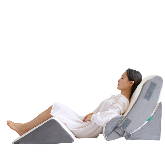 슬립웍스 모듈쿠션 듈스 삼각 대형 등받이 쿠션 침대 베개, 화이트에어코튼, 1개