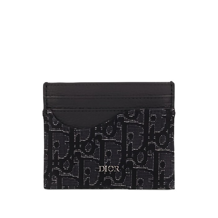 디올 새들 자카드 카드홀더