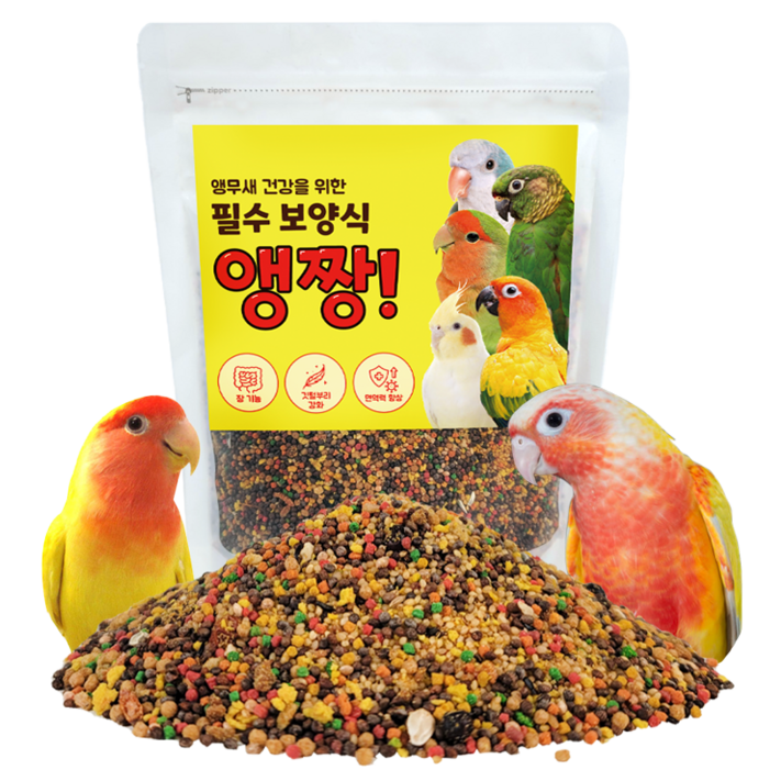 앵무새 모이 앵짱 500g 새용품 먹이