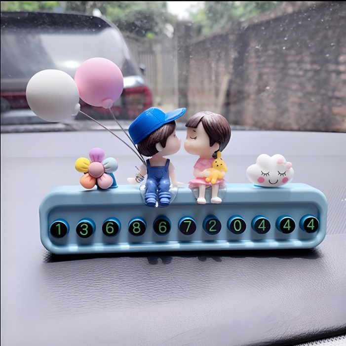 자동차 꾸미기 차량용 악세사리 인형HJXQCBJ, 1개, 주차번호판B