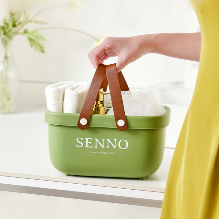 SENNO 물삐짐 목욕 핸드 바구니 그린, 그린
