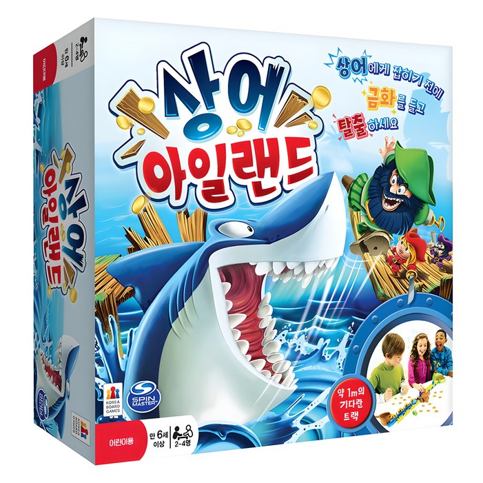 코리아보드게임즈 상어 아일랜드 보드게임, 혼합색상, 1개