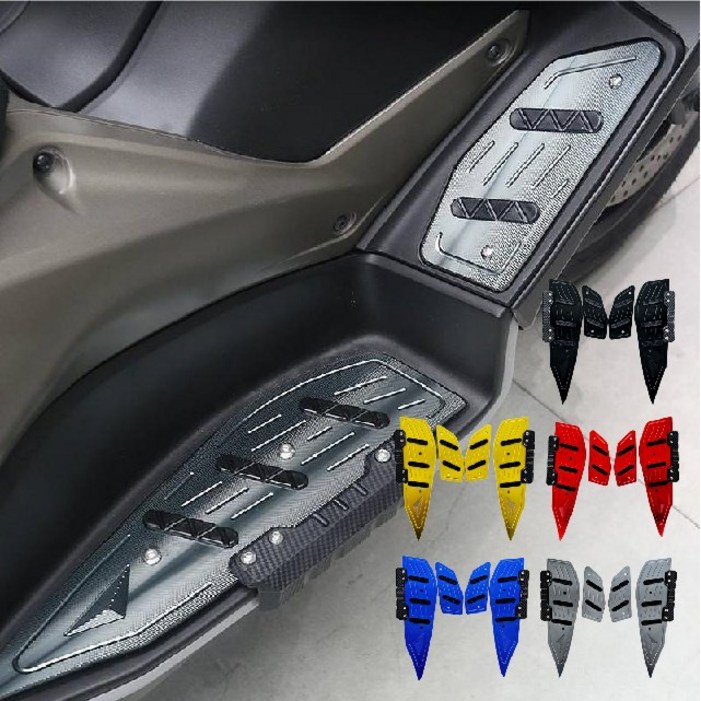 XMAX 발판 무타공 17 25 튜닝 패드 전년식, 1세트, 고급 블루무타공