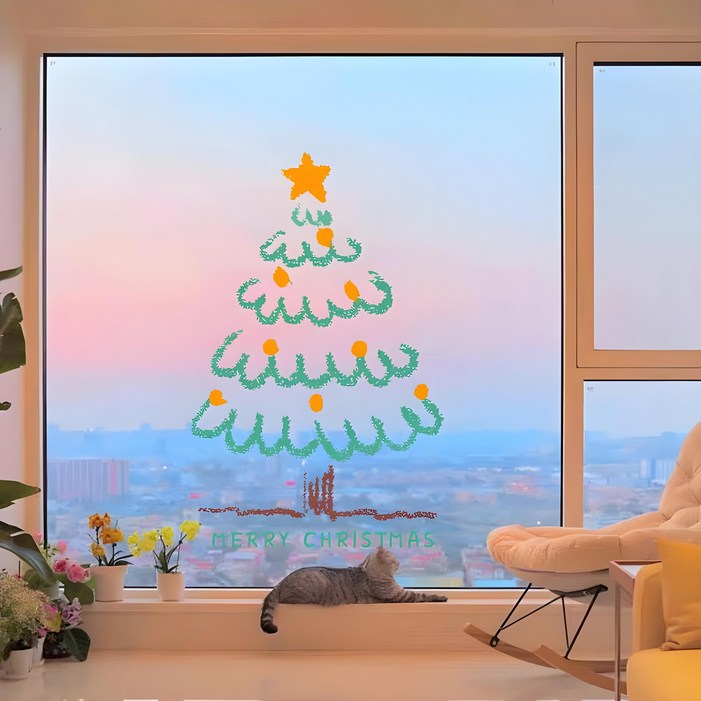 크리스마스 창문 스티커 대형 크리스마스 장식 소품 CHSDJ-