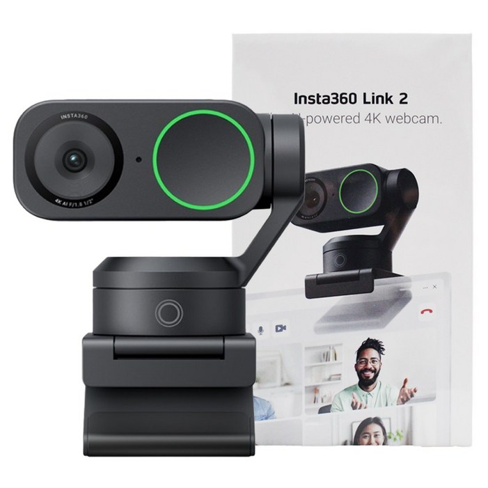 인스타360 링크2 라이브 인공지능 AI 4K 웹캠, 블랙, Link 2