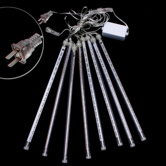 30cm/50cm LED 조명 유성 샤워 비 8튜브 크리스마스 트리 야외 조명 미국 플러그