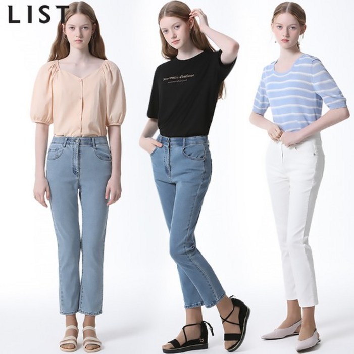 리스트 [리스트(LIST)] 스트레치 스키니 데님 팬츠