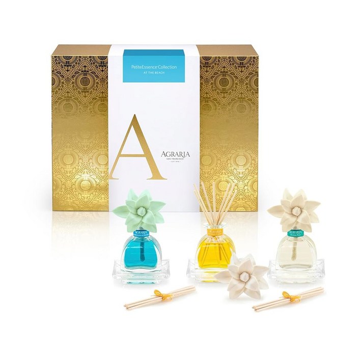 아그라리아 쁘띠에센스 플라워 및 리드 디퓨저 세트 수작업 솔라 식물성 홈 향수 모든 경우를 위한 향 오일 선물