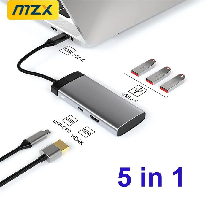 멀티리더기 도킹 스테이션 USB 허브 집중기 HDMl HDMI 호환 C타입 어댑터 맥북 노트북 PC용 3 0